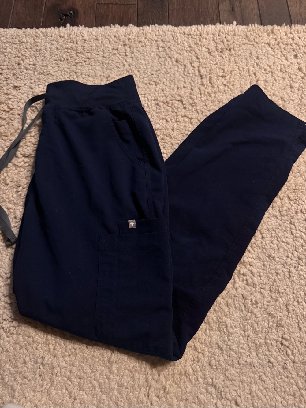 women’s FIGS navy scrub pant